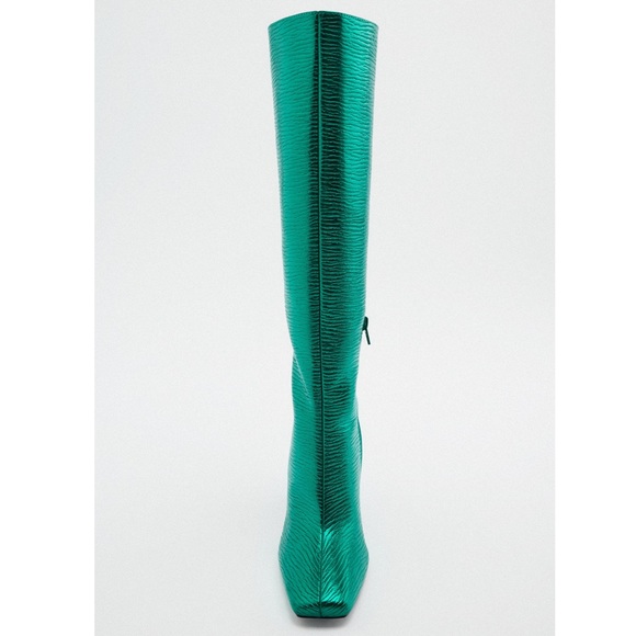 Zara LAMINATED HEELED BOOTS - Picture 10 of 15
